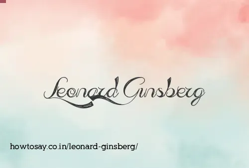 Leonard Ginsberg