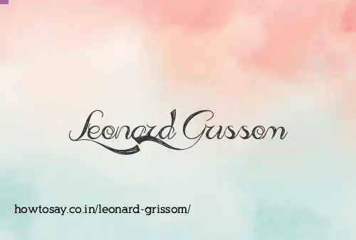 Leonard Grissom