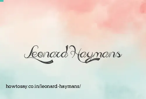 Leonard Haymans