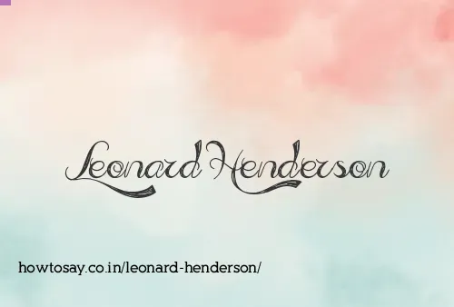 Leonard Henderson