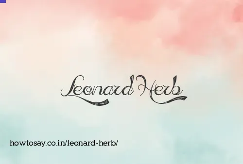 Leonard Herb