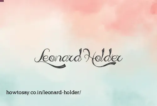Leonard Holder