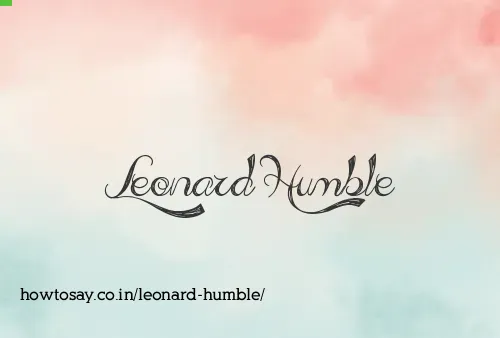 Leonard Humble