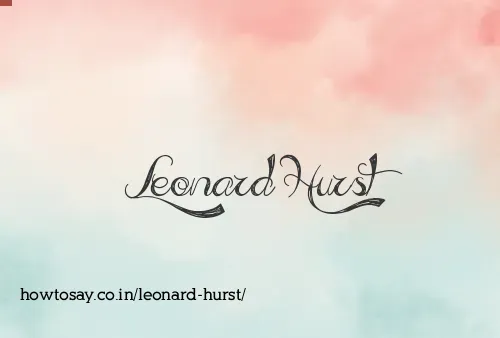 Leonard Hurst