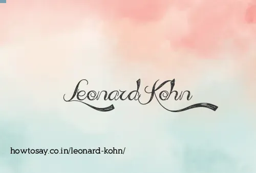Leonard Kohn