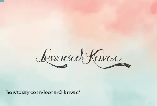 Leonard Krivac