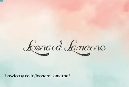 Leonard Lamarne