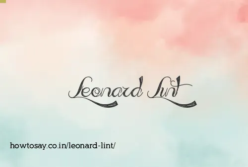 Leonard Lint