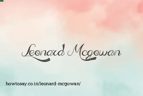 Leonard Mcgowan
