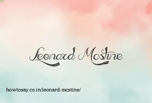 Leonard Mcstine