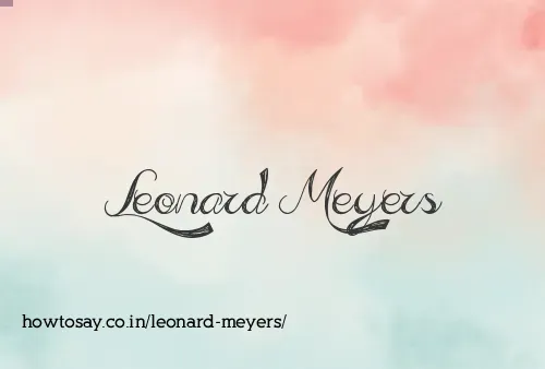 Leonard Meyers