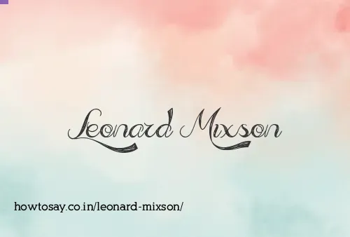 Leonard Mixson