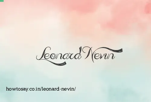 Leonard Nevin