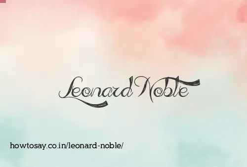 Leonard Noble