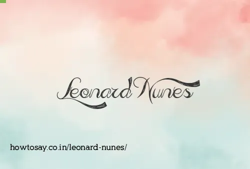 Leonard Nunes