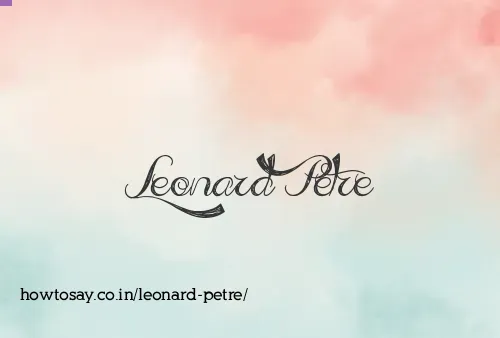 Leonard Petre