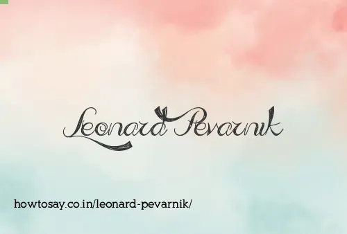 Leonard Pevarnik