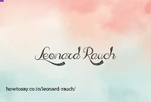 Leonard Rauch