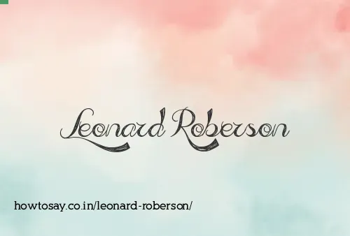 Leonard Roberson