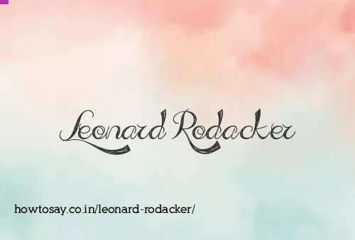 Leonard Rodacker