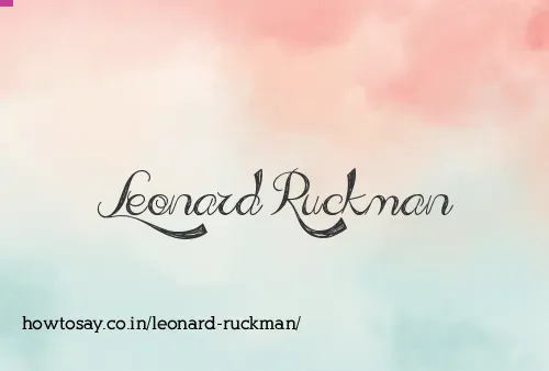 Leonard Ruckman