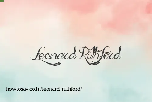 Leonard Ruthford