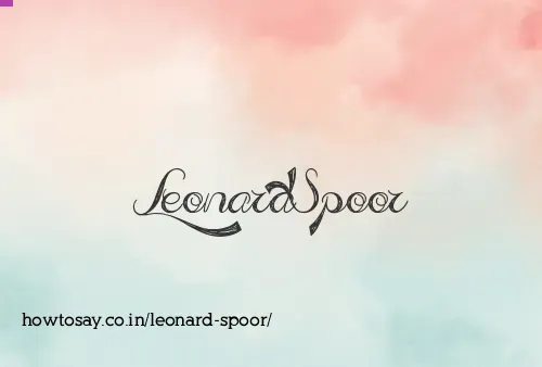 Leonard Spoor