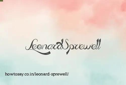 Leonard Sprewell