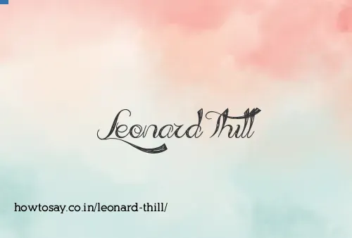 Leonard Thill