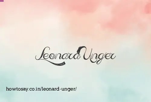 Leonard Unger