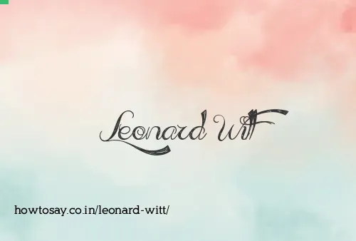 Leonard Witt