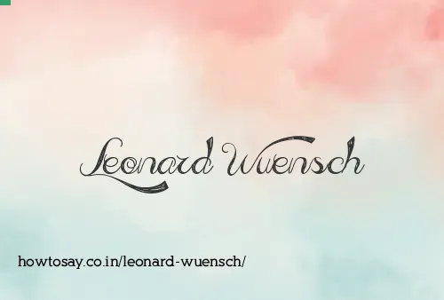 Leonard Wuensch