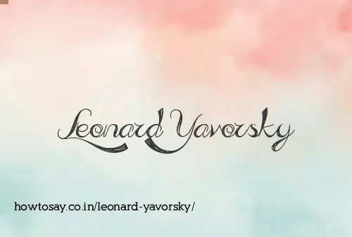 Leonard Yavorsky