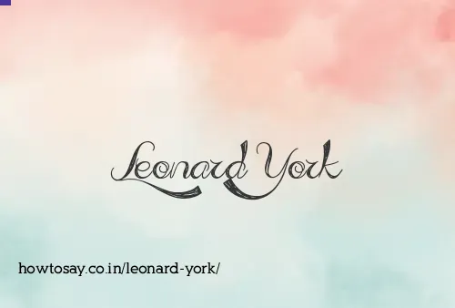 Leonard York