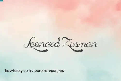 Leonard Zusman