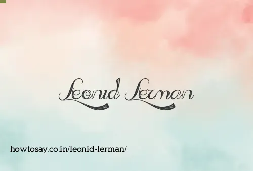 Leonid Lerman