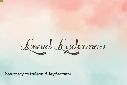 Leonid Leyderman