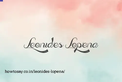Leonides Lopena