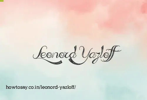 Leonord Yazloff