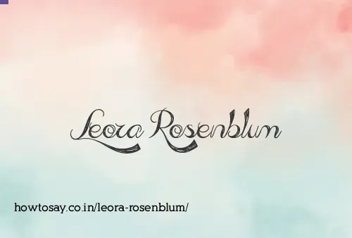 Leora Rosenblum