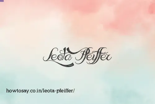 Leota Pfeiffer