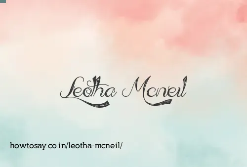Leotha Mcneil