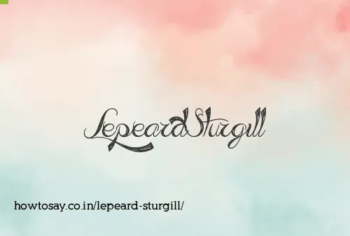 Lepeard Sturgill