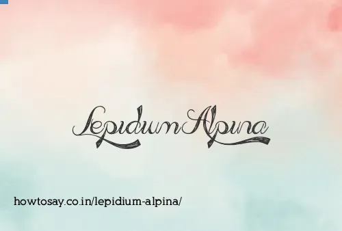 Lepidium Alpina