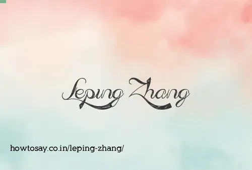 Leping Zhang