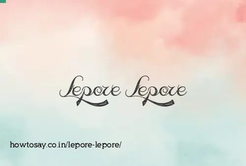 Lepore Lepore