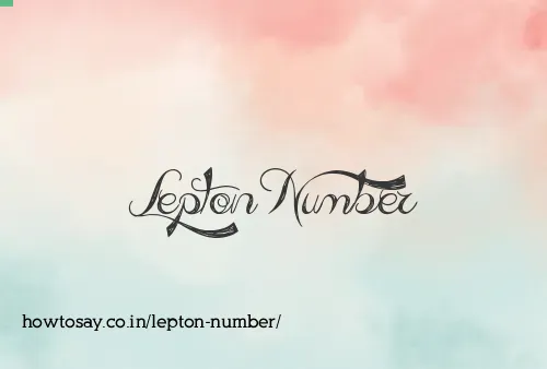 Lepton Number