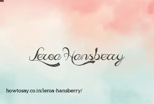 Leroa Hansberry