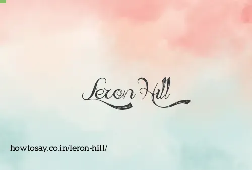 Leron Hill