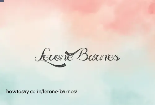 Lerone Barnes